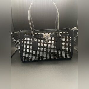 MICHAEL MICHAEL KORS
Hamilton Moderne Small Studded Suede Satchel MK Dust Bag